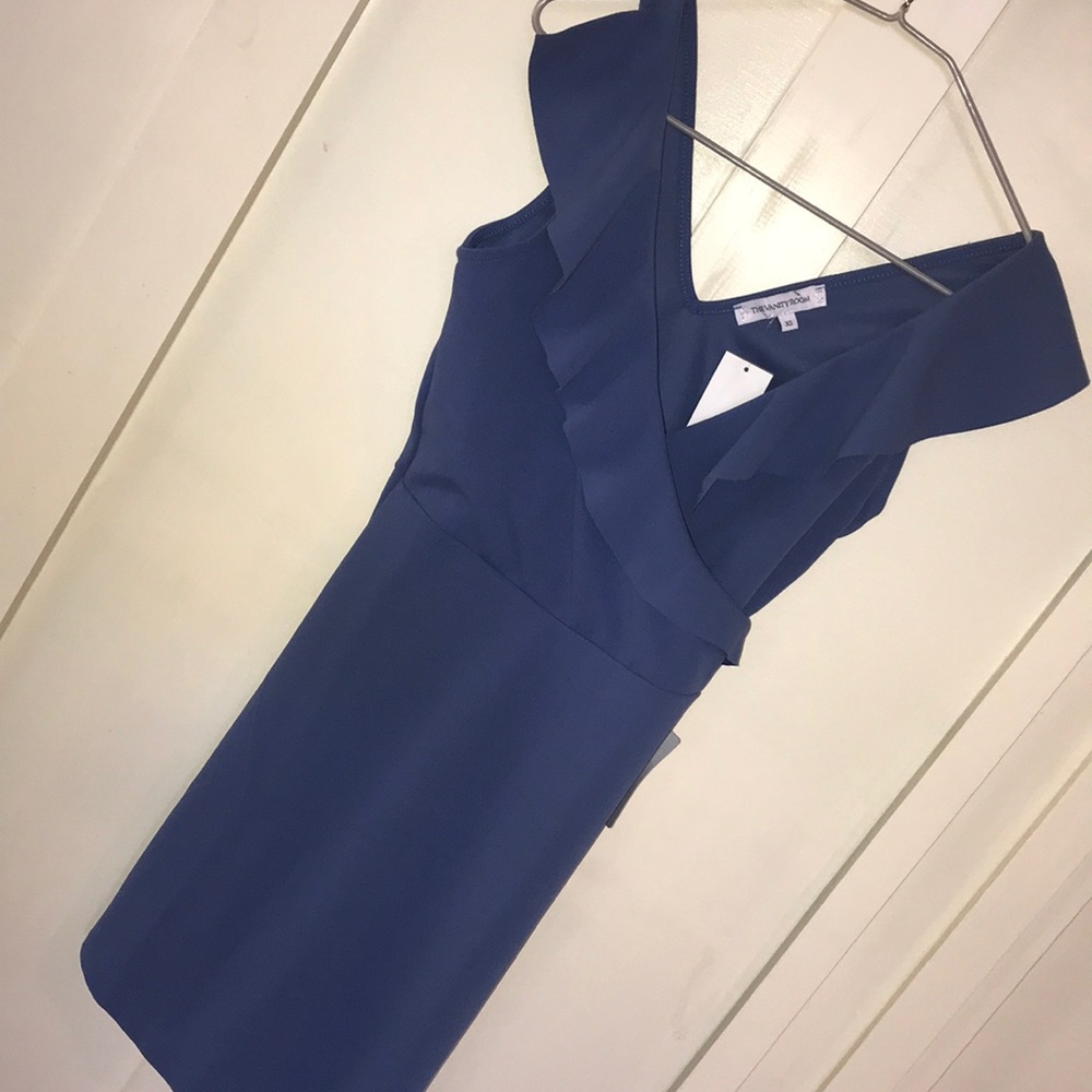 NWT Blue ruffle dress
